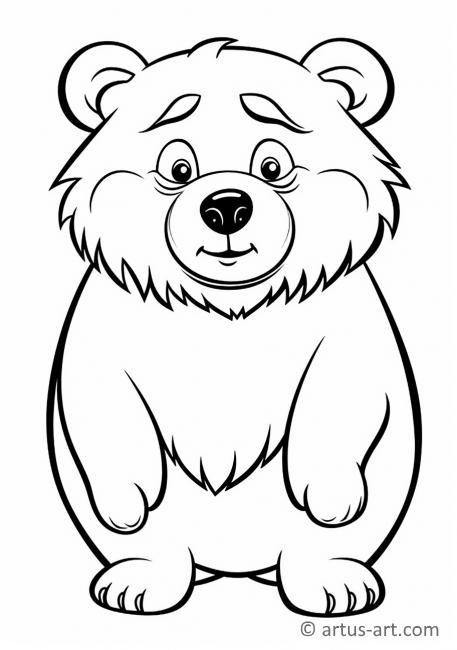 Página para colorear de osos para niños